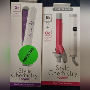 CONAIR STYLE CHEMISTRY, 1-B1 AND 1 S2 CURLING IRON